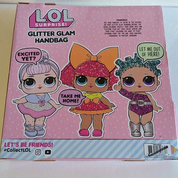 NWT LOL Surprise! Glitter Glam Handbag Easter Gift Pink L.O.L. Dolls Crafts Kids - Picture 4 of 6